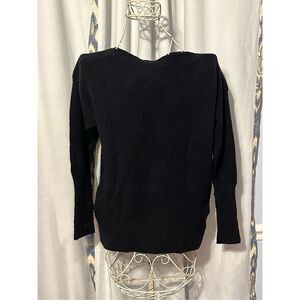 Beautiful Anthropologie Women's Black oversized Pullover Long Sleeve Sweater Siz